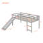Lit mezzanine avec glissade, conception multifonctionnelle, lit simple-519563047