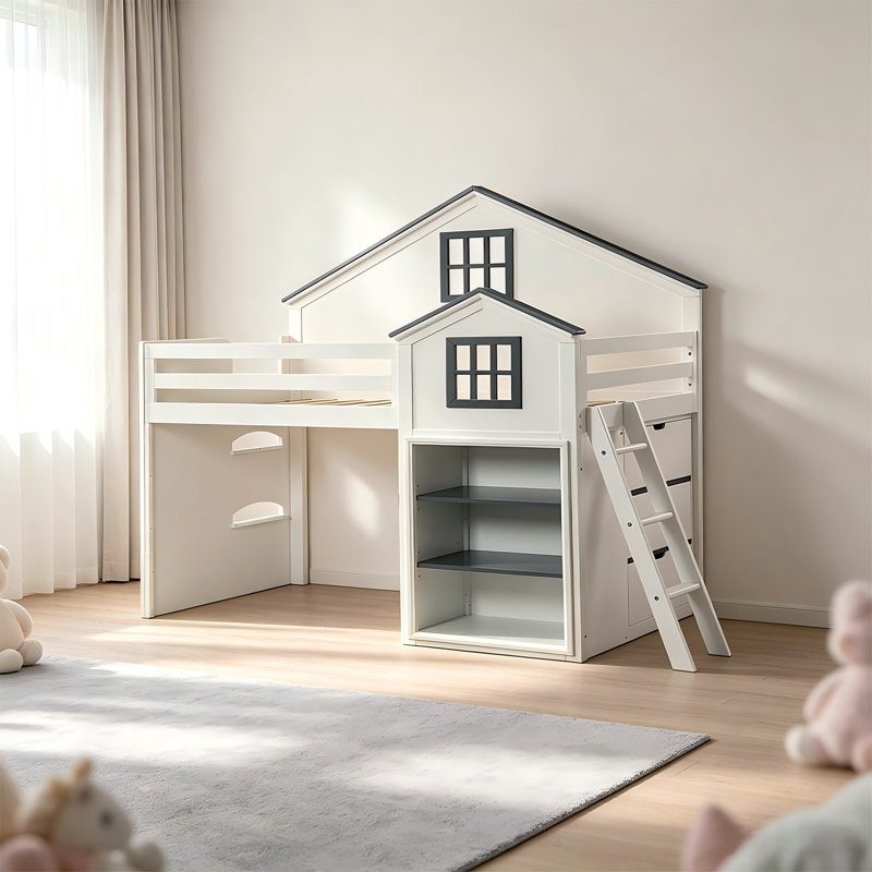 Lit mezzanine avec rangement