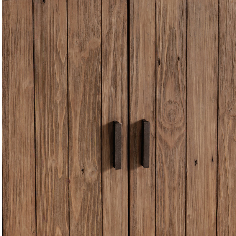 Lopez Steel 2 - Door Accent Cabinet, Brown