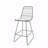 Set of 2 Geometric Wire Counter Stools with Water-Resistant Cushions-1365166752