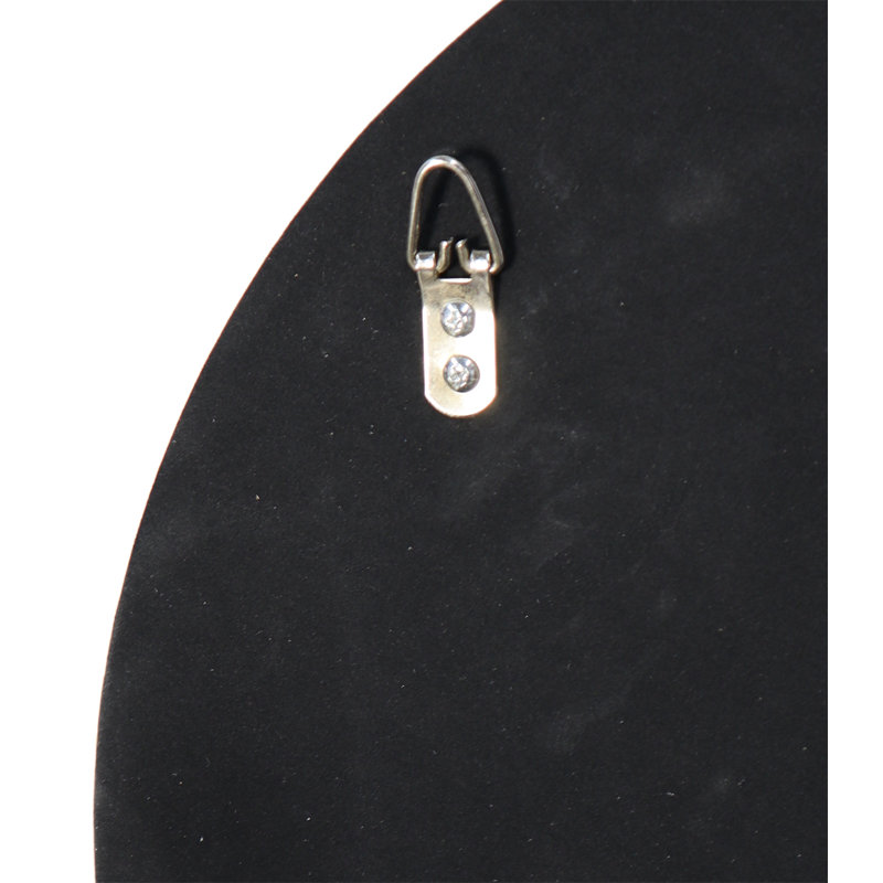 Alexei Flat Mirror, 50.50cm H x 50.50cm W x 4cm D, Black
