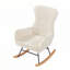 Chaise berçante en tissu blanc cassé