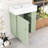 Maurice Modern Floating Bathroom Vanity with Ceramic Sink, Wave-Patterned Door and Storage Shelves-1953853997
