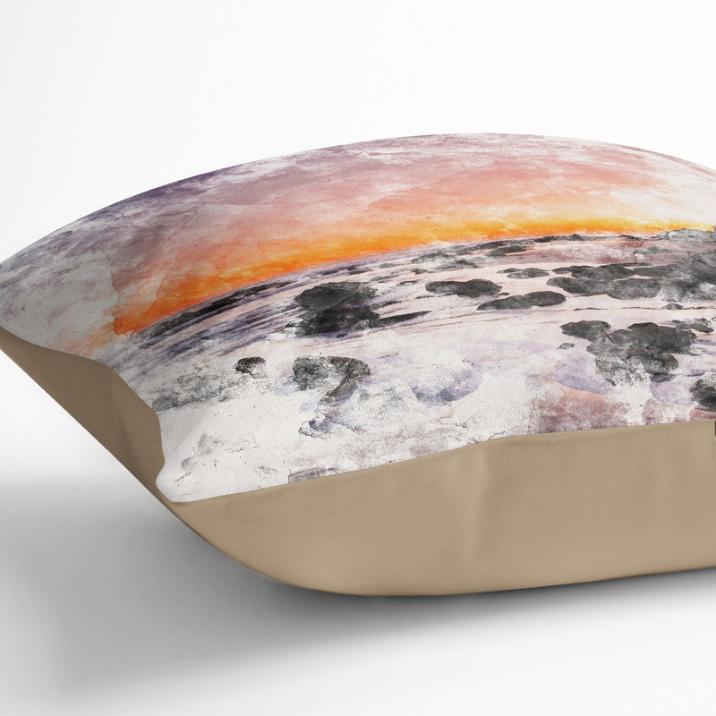 Abstract Square Cushion, Stone, 55cm H x 55cm W x 20cm D