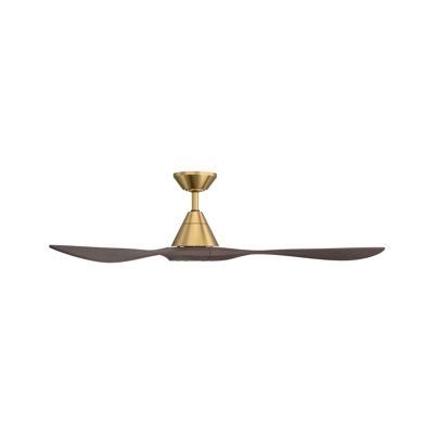 Ventilateur de plafond intelligent à 3 pales en bois naturel Carve avec télécommande incluse