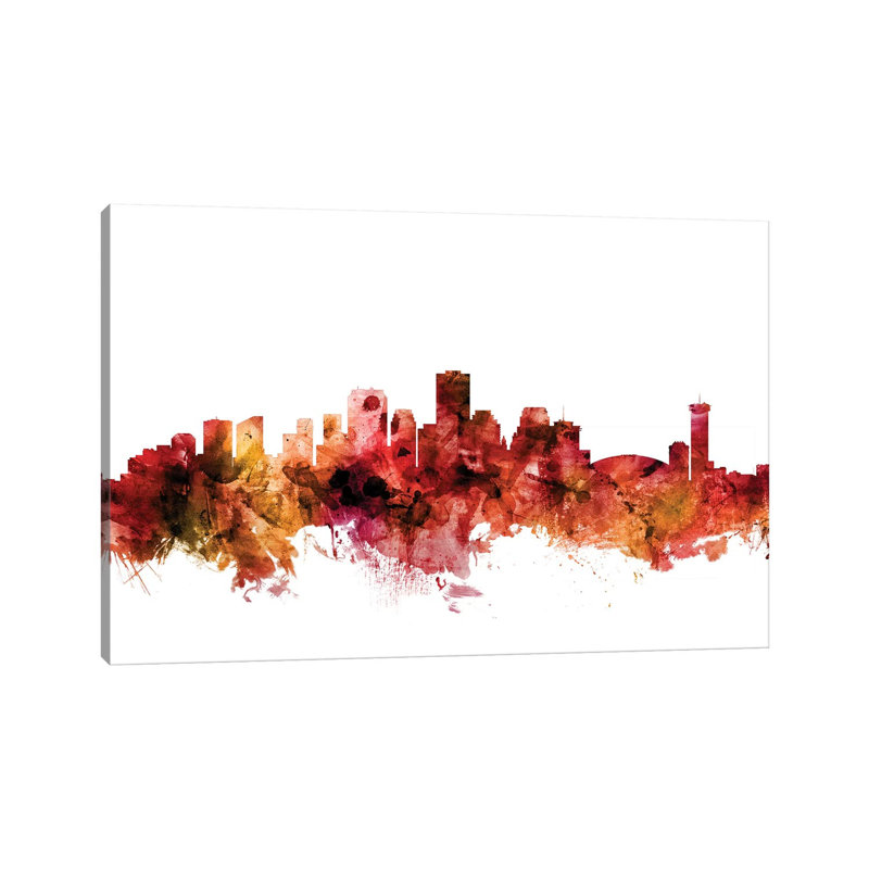New, Orleans Louisiana Skyline by Michael Tompsett - 1 Piece Wrapped Canvas Wall Art, 20.32 cm H x 30.48 cm W