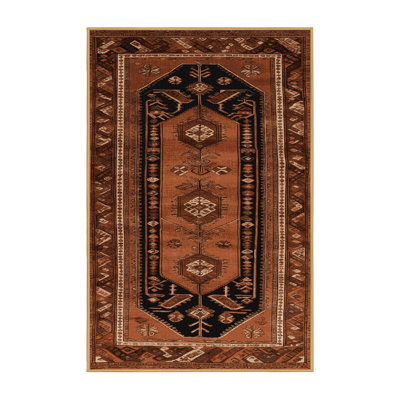 Tapis brun turc lavable à la machine