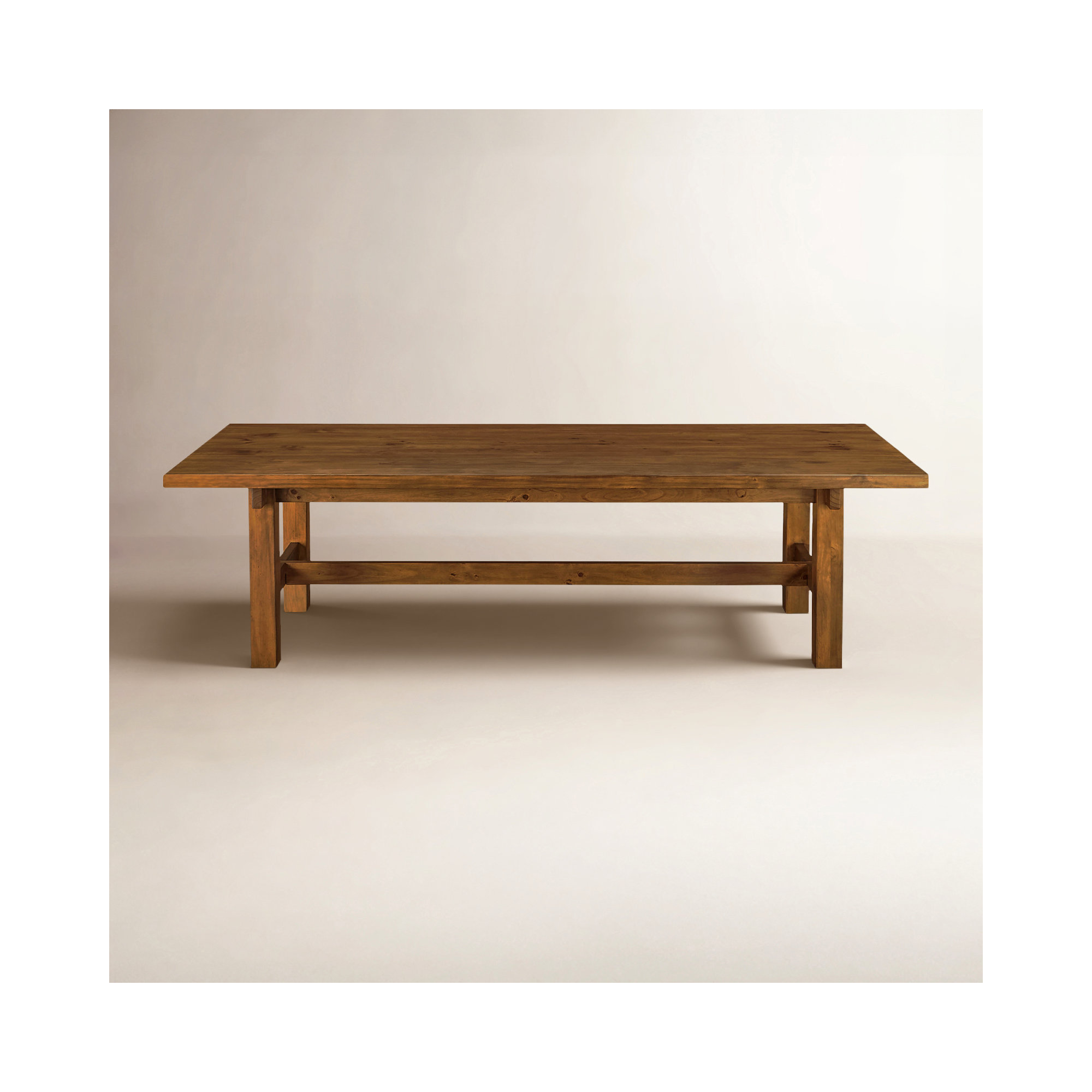 Octavia Rectangular Solid Wood Dining Table, 42" W x 109" L