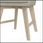 Chaises de salle à manger rembourrées en lin massif Mid-Century avec pieds en bois massif blanchi (ensemble de 2)