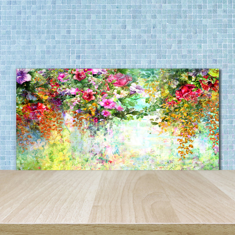 50cm W x 100cm L Glass Peel and Stick Panel