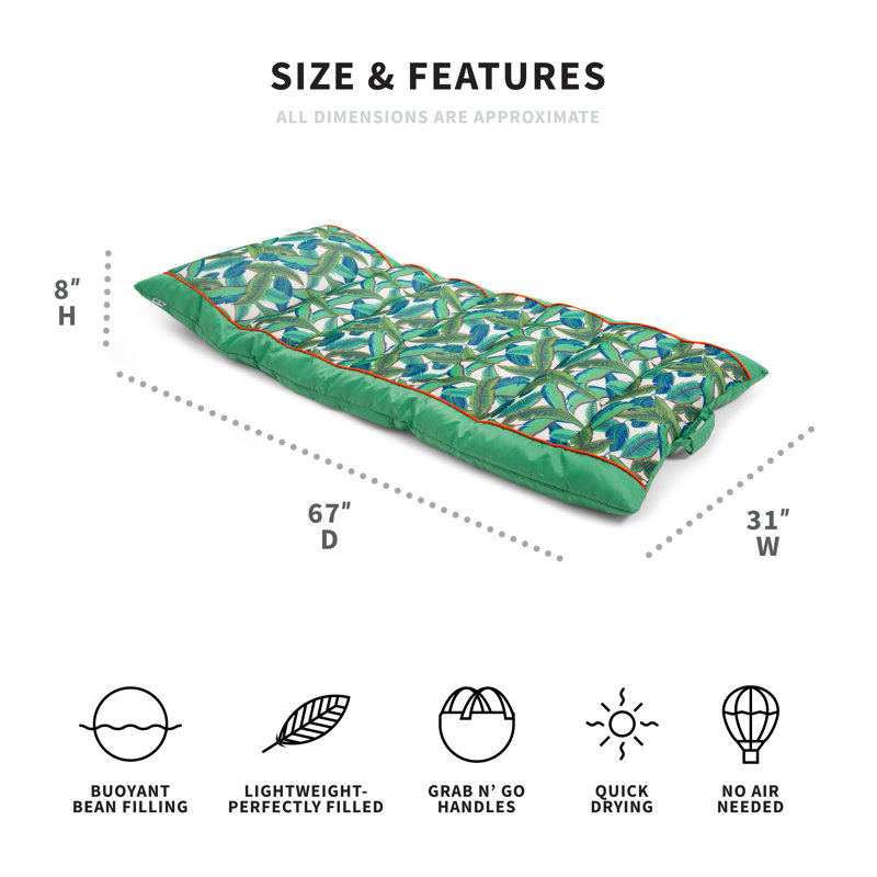 Flotteur et chaise longue Big Joe Kona, Palmier vert tropical