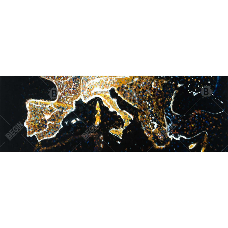 «European Continent» sur toile, H 20 po x l 60 po