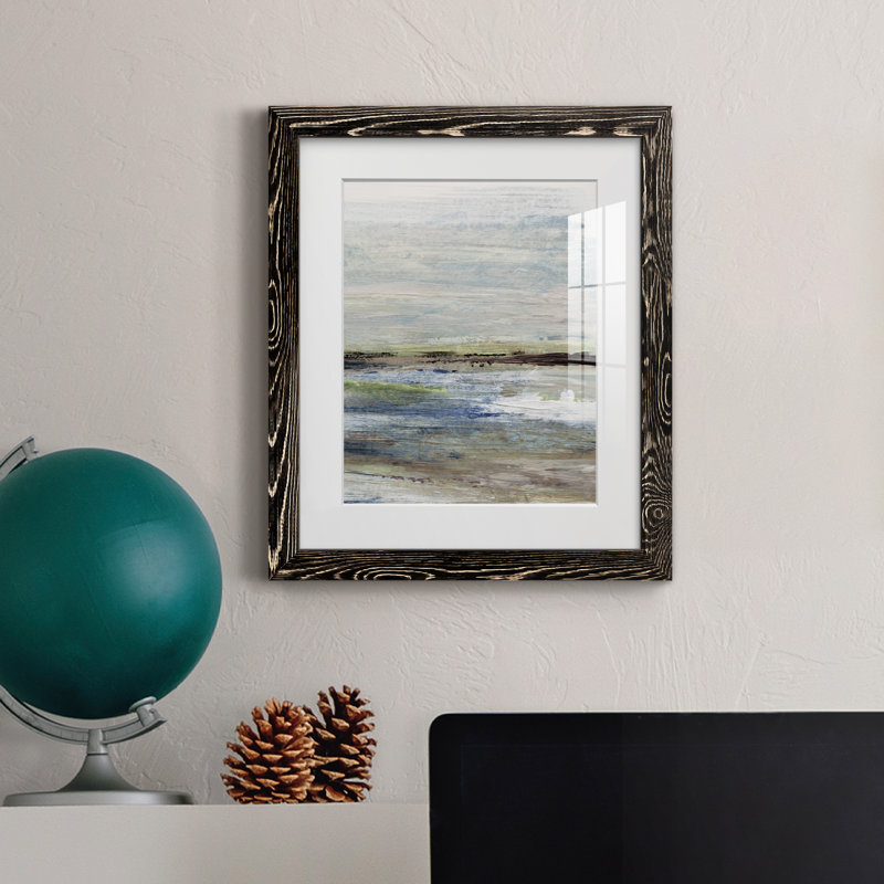 Wetlands II - peinture encadrée, H 20 po x l 17 po x P 1,5 po, Cadre noir