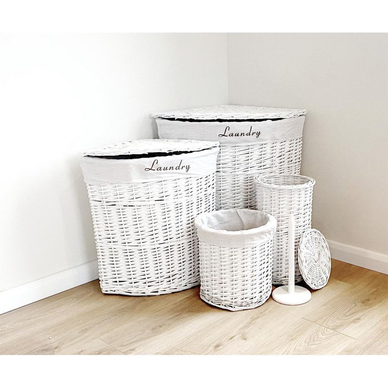 Wicker Laundry Hamper, Medium (55cm x 50cm x 38cm)