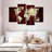 " White On Red World Map " 4 - Pieces-103064165