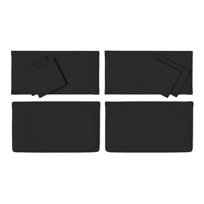 Outdoor Sunbrella Sofa Cushion Cover, Canvas Black Sunbrella® Canvas, 25'" W x 5" D