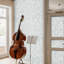 Bohemian Floral Wallpaper Grey and White