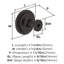 Poignée d'armoire Farewind de 1-1 / 4 po (32 mm) de diamètre-111952480