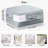 Clothes Storage Bag 6 Pack, 19L Compression Storage Bags,Storage Organizer With Window Handle, Space Saver Storage Bags With Zipper, Grey