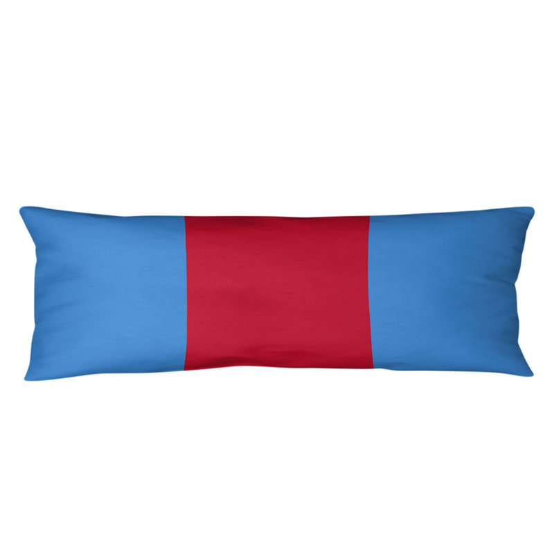 Oreiller de corps en polyester / polyester Arizona Football Stripes, Bleu marine / bleu / rouge, Football Tennessee