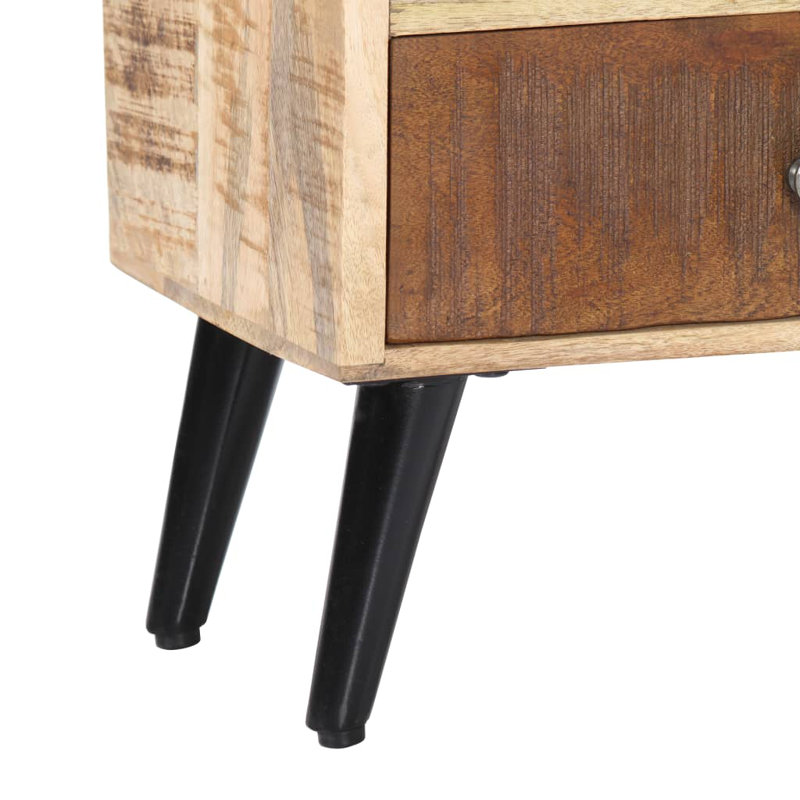 Abbate 40cm W Solid Wood Bedside Table