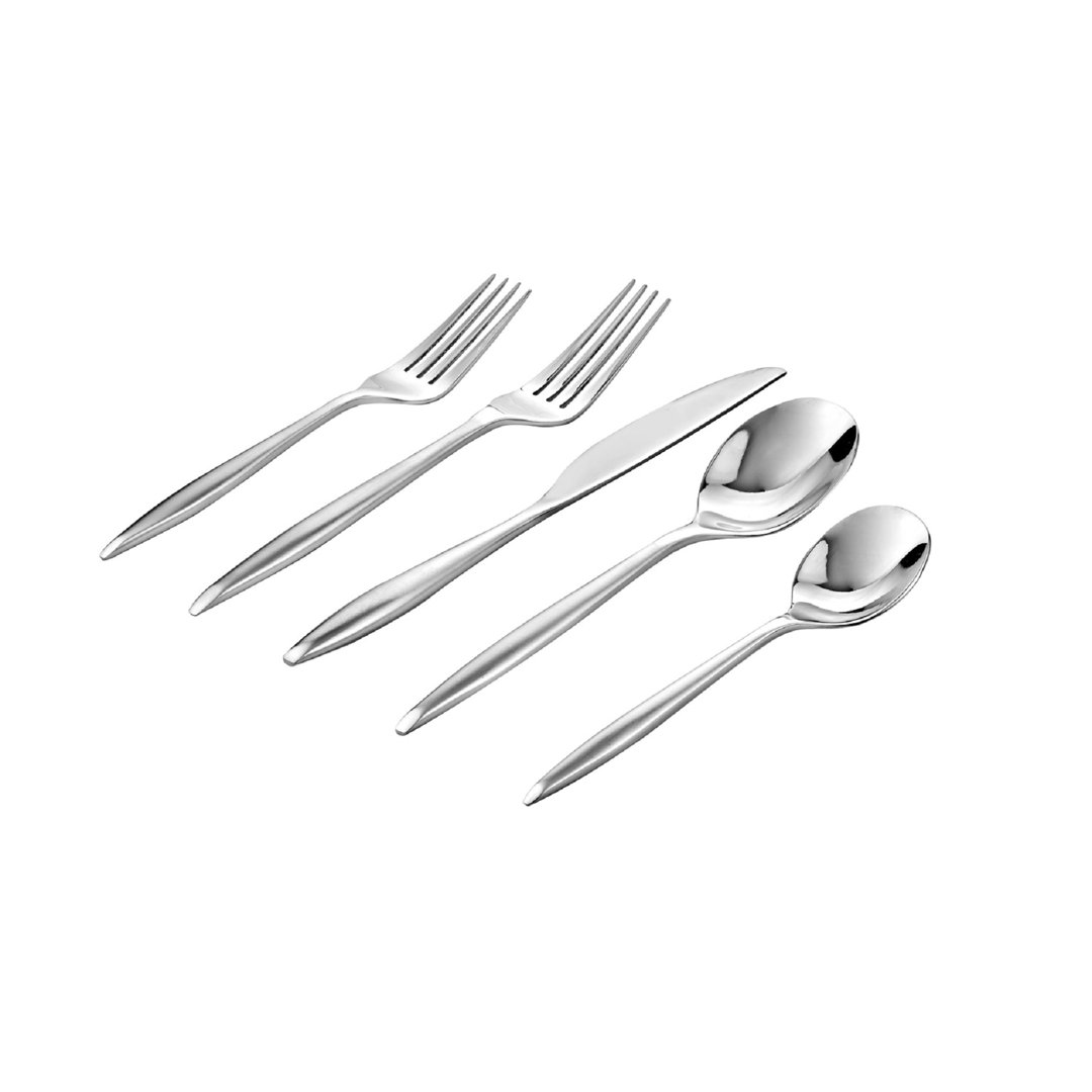 Milano 20 Piece 18/10 Stainless Steel Flatware Set, Service for 4 Godinger Silver Art Co