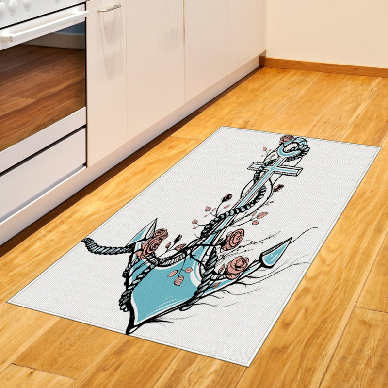 Anchor High Density Long Fiber Poly Threads Decorative Area Rug Carpet, Rectangle 2'7" x 5'
