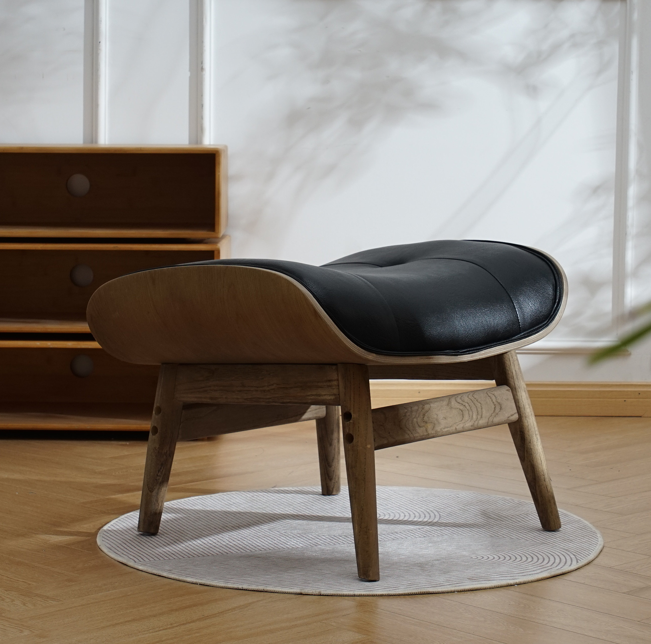George Oliver Jhovanni Vegan Leather Ottoman | Wayfair