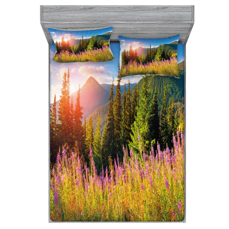 Microfiber Sheet Set, Queen Sheet Set with Fitted Sheet
