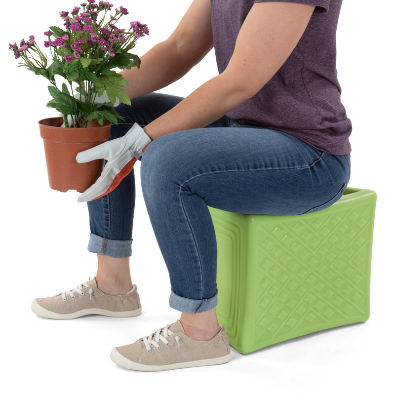 Simplay3 Green Adjustable Plastic Garden Seat