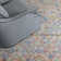 Cross Stitch Floral Hand Tufted Wool Area Rug in Cream/Blue/Red