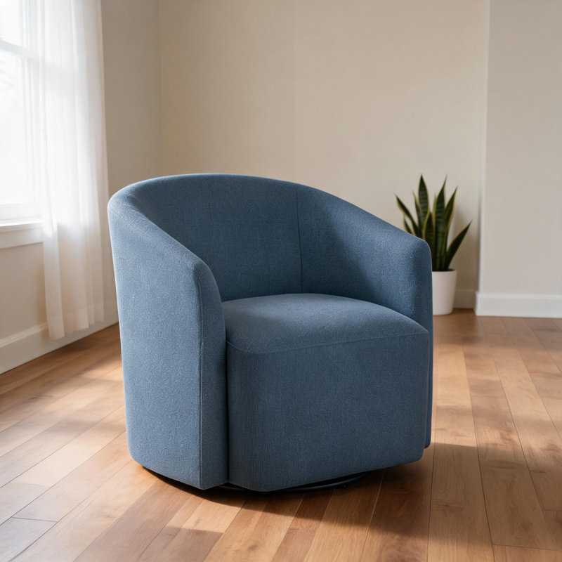 Fauteuil demi-tonneau bleu Ardena