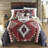 Mojave Red Quilted Geometric Shapes Quilt Set-1209508286