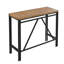 Ensemble de table et tabouret de bar 5 pièces à hauteur de bar en bois d'acacia avec coussins, rotin et osier