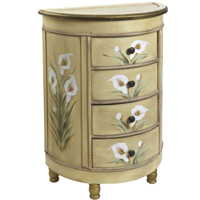 Commode décorative demi-cercle 4 tiroirs Lenz