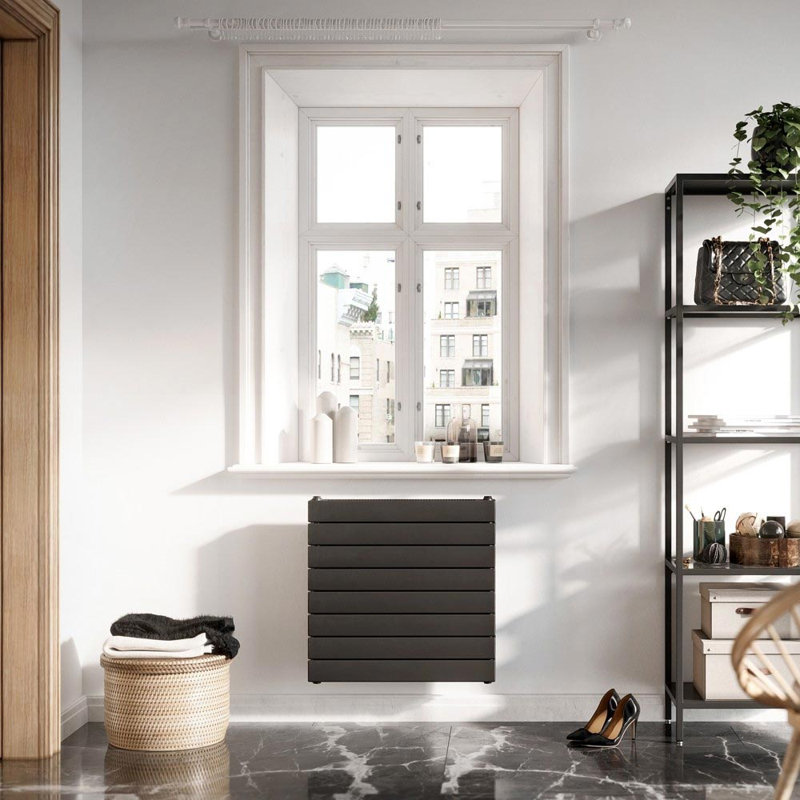Horizontal Flat Panel Radiators, 600mm H x 600mm W, Anthracite