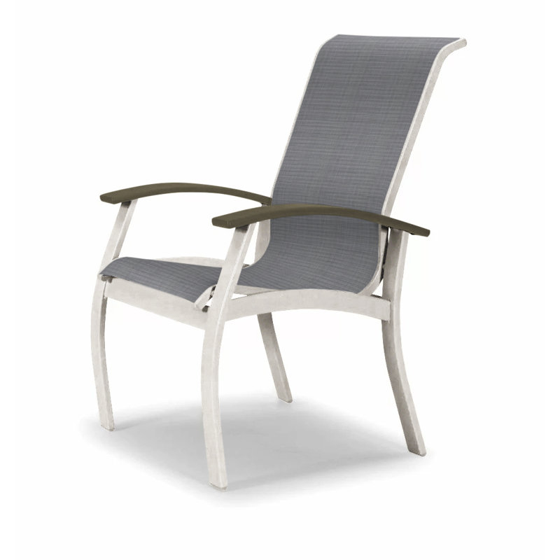 Chaise de patio Askar, Beachwood, Neige texturée, Titane Sunbrella®