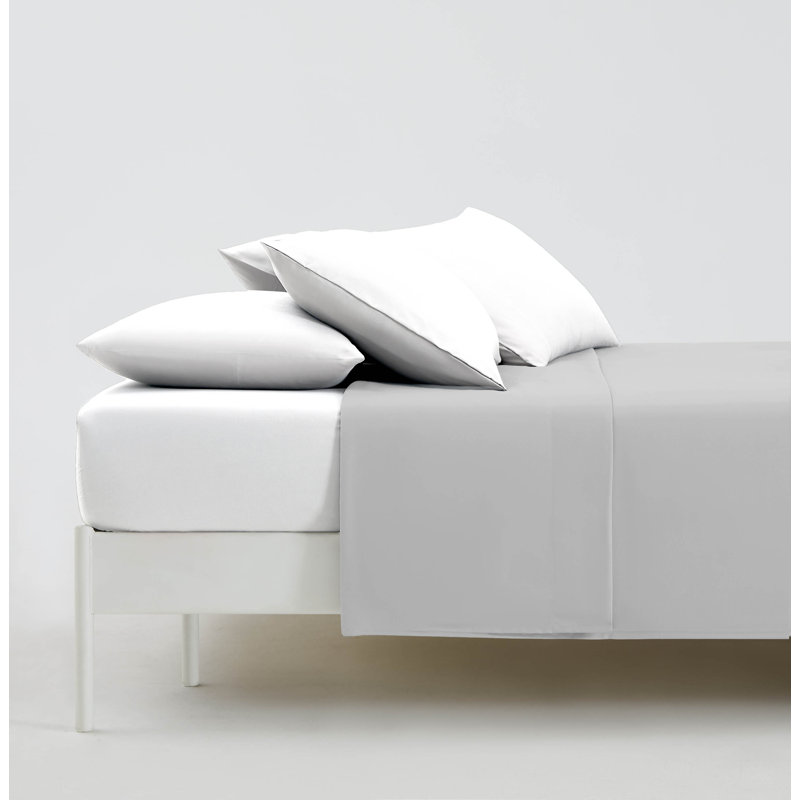 Vilano Oversized 132 inch x 110 inch Microfiber XL Flat Sheet wrinkle resistant for deep mattresses, Light Gray