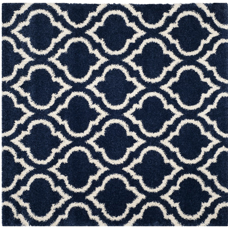 Tapis à poils longs Darrold Hudson, Carré 7 pi