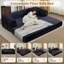 Canapé-lit futon convertible 4 en 1 en velours côtelé, 78 pouces, avec 2 oreillers, aucun assemblage requis-1443662631-1490432184