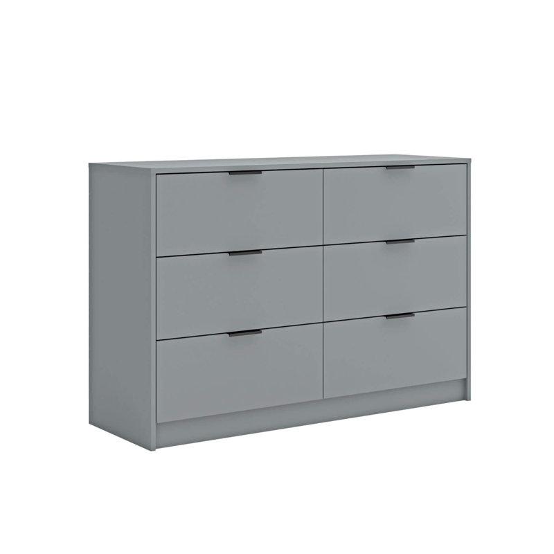 Phoenix 6 Drawer Chest Bedroom Storage Unit, Grey