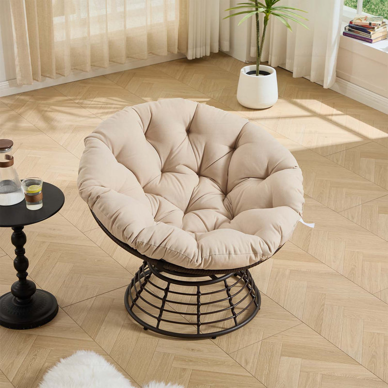 Fauteuil Papasan ergonomique et confortable, Beige