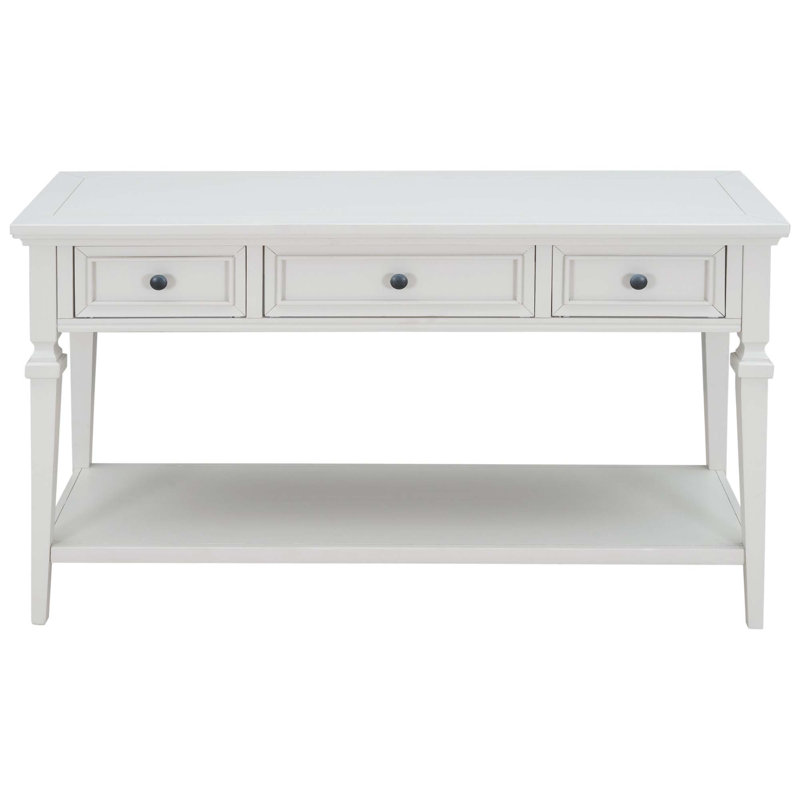 Classic Retro Style Console Table With Three Top Drawers And Open Style Bottom Shelf,entryway table,sofa table,entry table