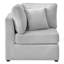 Fauteuil d'angle gris, pour une maison moderne, tissu facile à nettoyer, accoudoirs carrés, coussins d'assise amovibles et réversibles, aucun assemblage requis, coussin décoratif inclus, structure robuste, coussin d'assise moelleux-1240951236-1240951239
