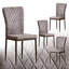Modern Faux Leather Upholstered Dining Chair with Tufted High Back and Silver Electroplated Leg-1824846391-1824846378-1844642645