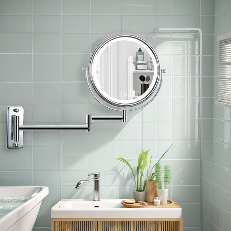 Miroir de salle de bain Johara, Chrome