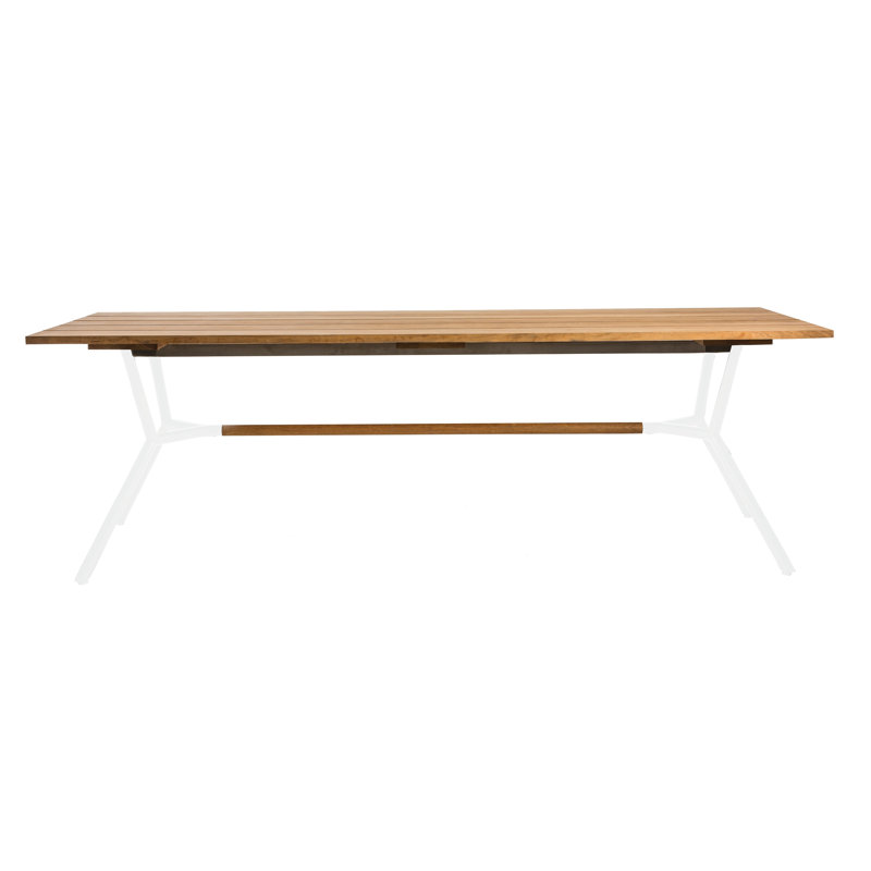 Table de salle à manger Reef, Blanc, H 29,5 po x l 94,5 po x P 39,38 po, Brun