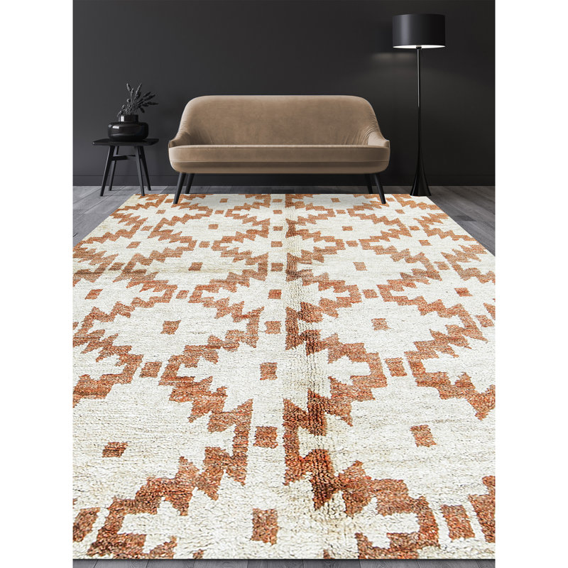 Hand-Knotted High-Quality Brown Area Rug