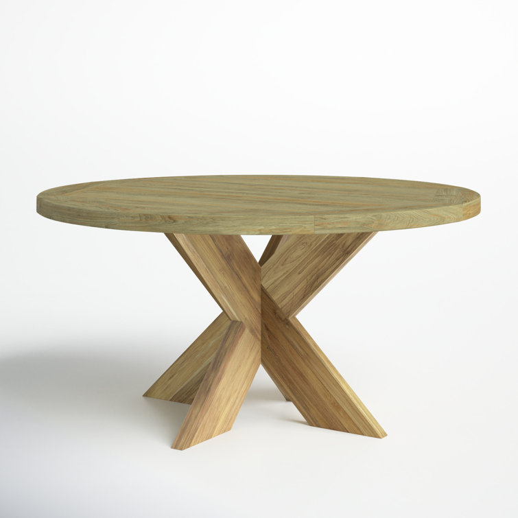 Morones Round Outdoor Dining Table in Solid Reclaimed Teak