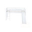 Lit mezzanine simple bas avec glissade, échelle et garde-corps de sécurité-827125836